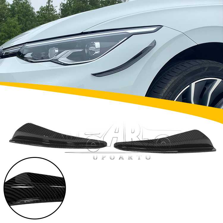Front Bumper Trim Strip Side Fins Canards For VW Golf 8/PRO/R line/GTI