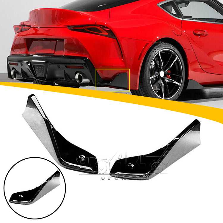 Rear Bumper Side Corner Apron Winglet For Toyota Supra A90 2020-2023