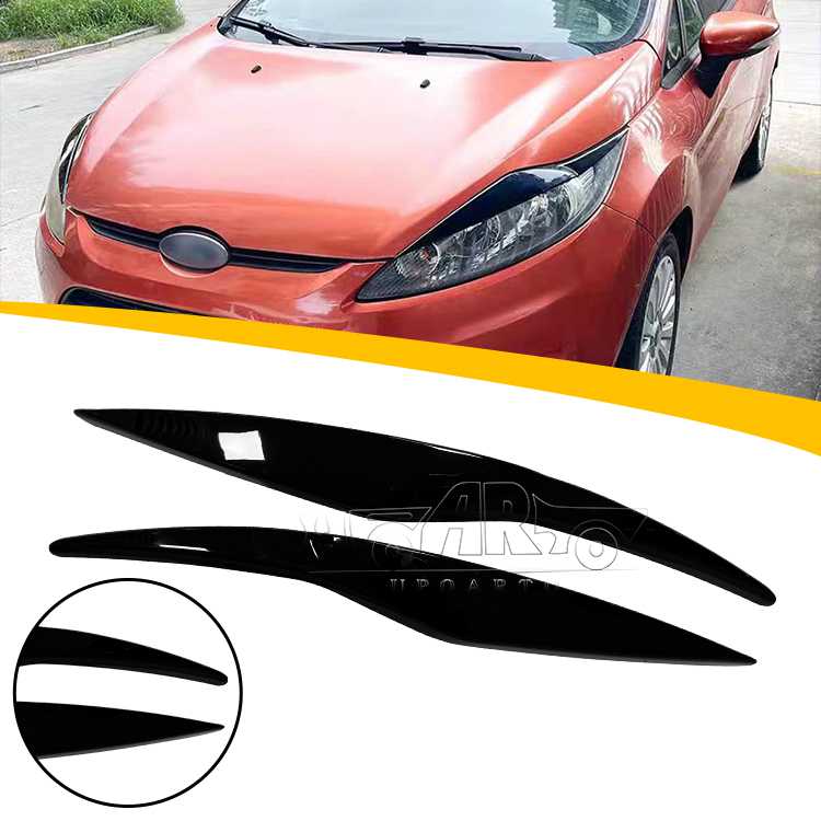 2008-2012 Ford Fiesta MK6 Hatchback Sedan Light Brow Headlight Eyelids