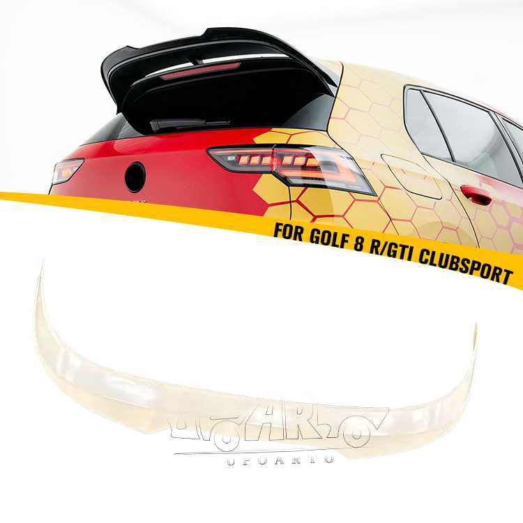Volkswagen Golf 8 R MK8 GTI Clubsport Adding Type Rear Roof Spoiler