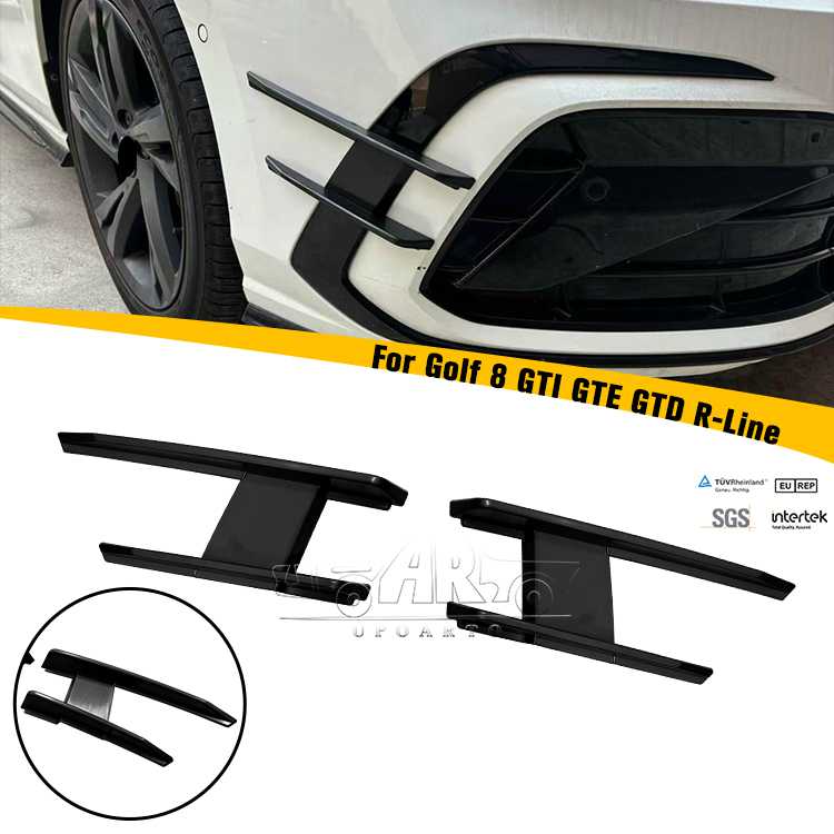 VW Golf MK 8 GTI/GTE/GTD/R-Line Front Side Trims Cover Vents