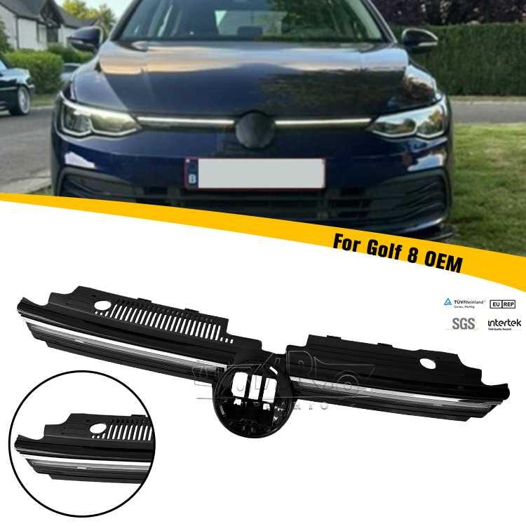 Volkswagen Golf MK 8 VIII Front Upper Bumper Grille