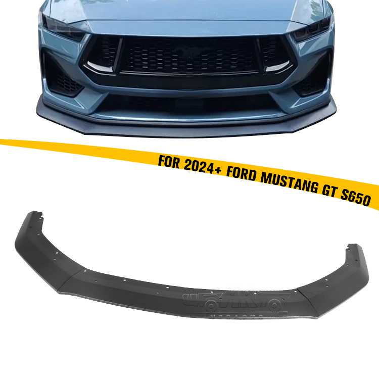 2024+ Ford Mustang GT S650 Ecoboost Car 3 3PCS Chin Spoiler Front Lip Style 1