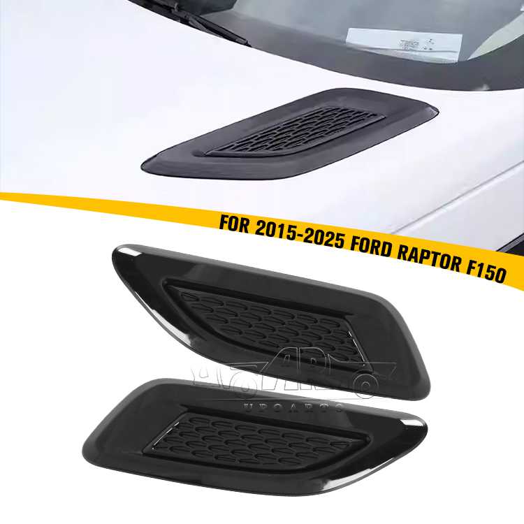 Car Front Hood Air Vent Scoop Flow Intake Decor Cover Trim