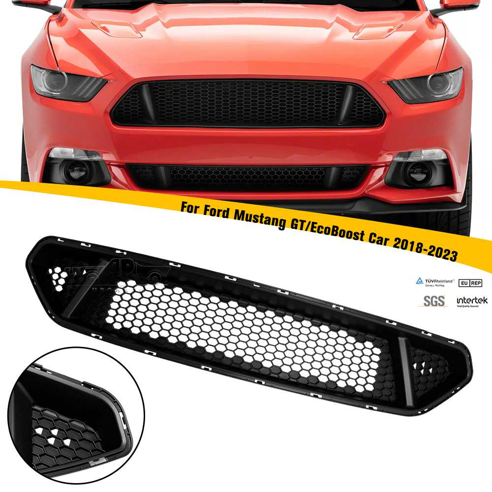 Ford Mustang GT EcoBoost Front Upper Mesh Honeycomb Grille 2018-2023