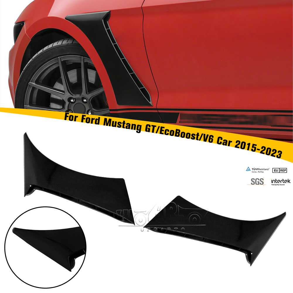 2015-2023 Ford Mustang GT EcoBoost V6 Front Side Vent Fender Cover Trim