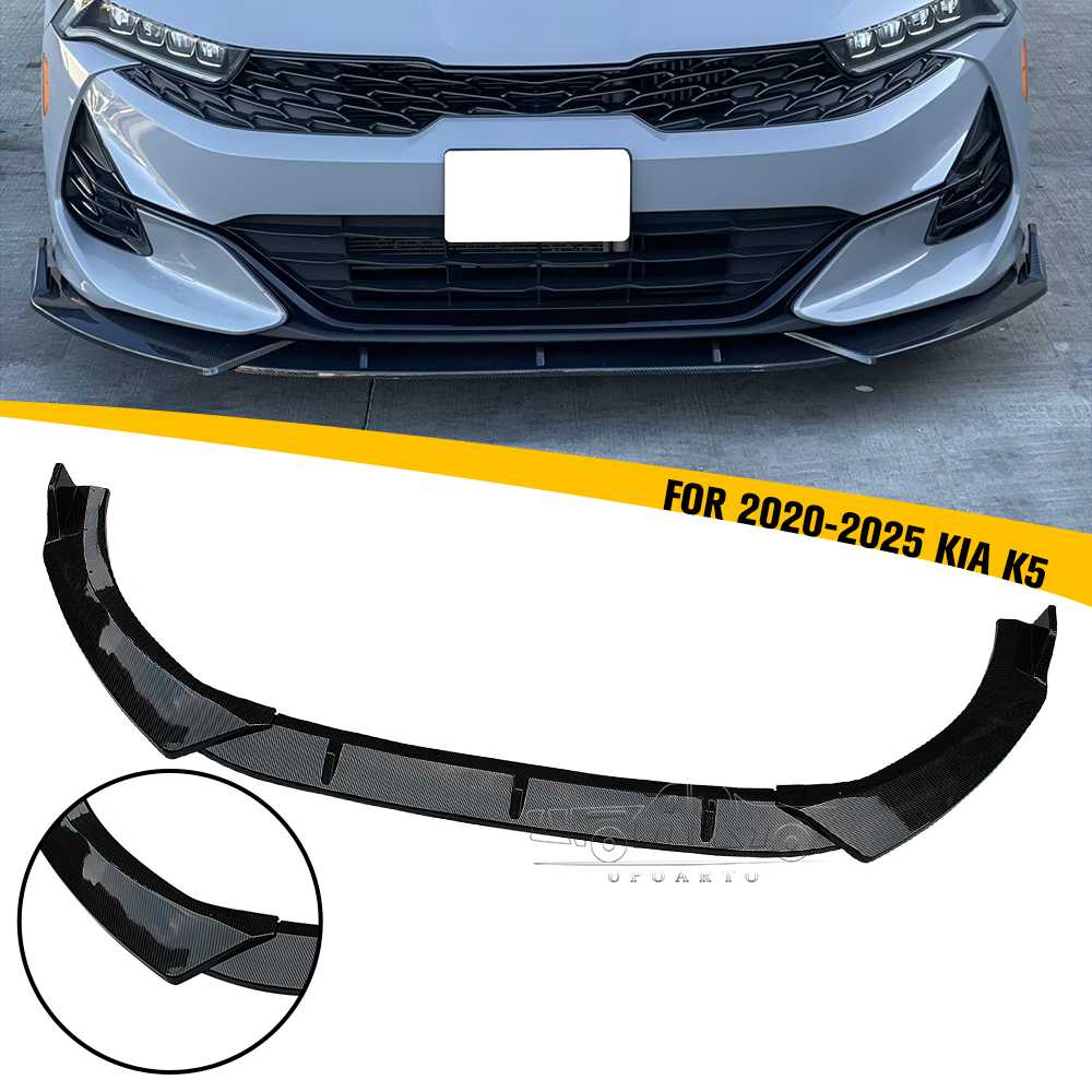 Kia K5 2021+ 3PCS Front Splitter Bumper Lip Spoiler Kit