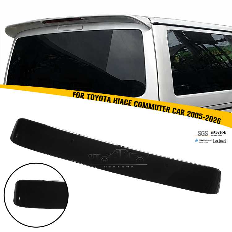 Original Style Rear Spoiler With Lamp for Toyota Hiace Commuter 2005-2026
