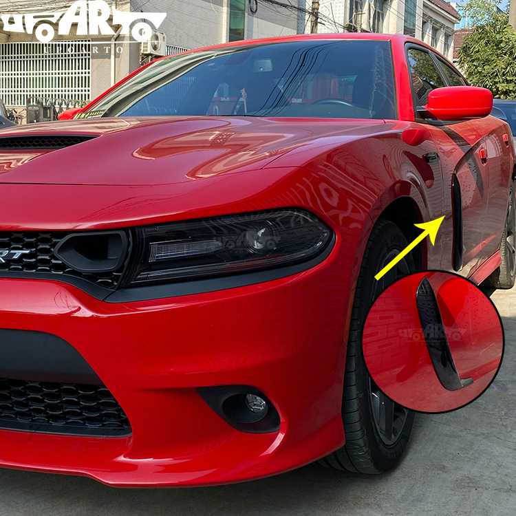 side fender scoops fin vents trim for Dodge Charger