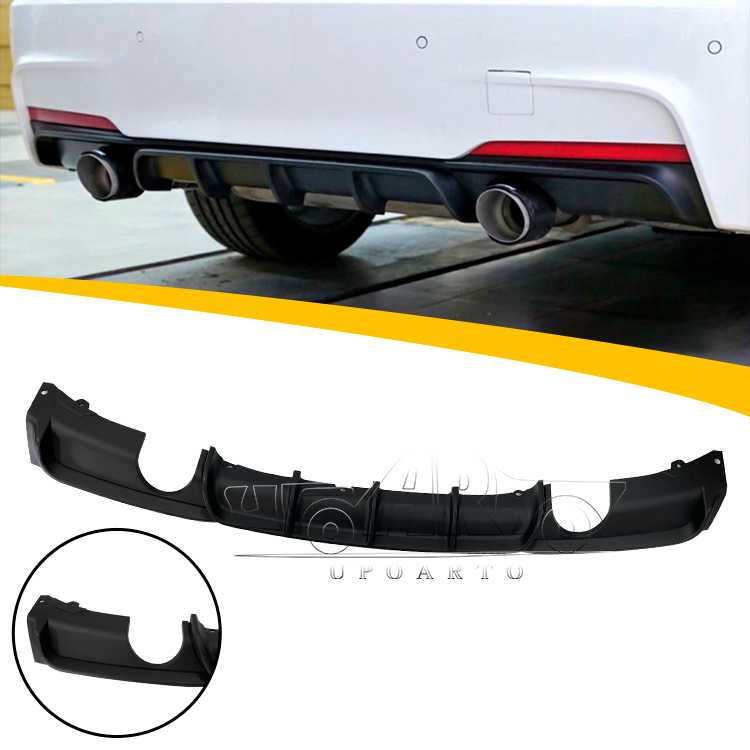 Left And Right Single Exhaust Pipe MP Rear Lip For BMW 3 Series F30 F35