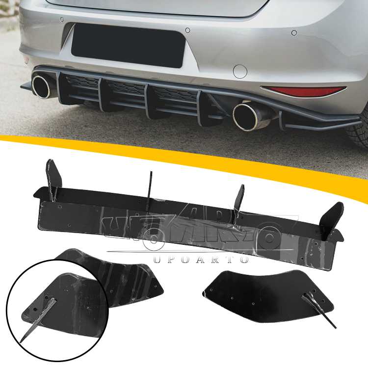 V2 Style Rear Blade Diffuser For VW Golf 7 MK7 VII GTI 