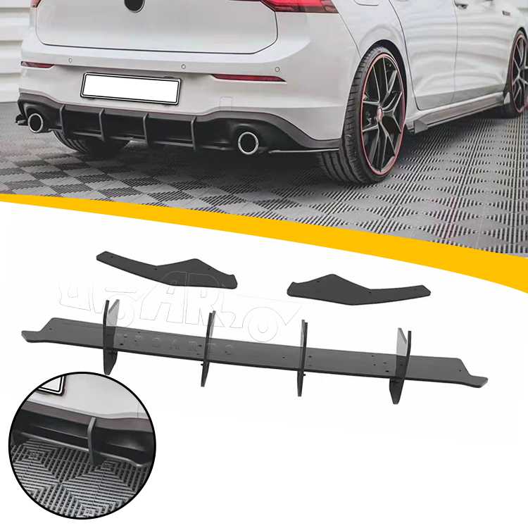 Volkswagen Golf 8 MK8 GTI Max Style Rear Bumper Diffuser