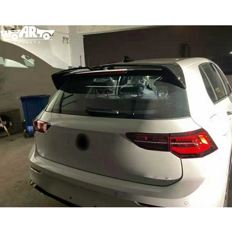 golf 8 r line roof spoiler gloss black