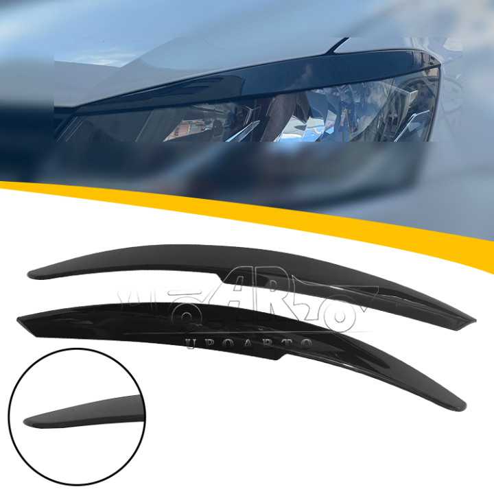 VW Polo MK5 2PCS Car Front Headlight Eyebrow Trims Cover 2011-2018