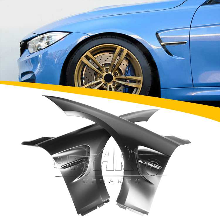 M3 Style Side Vent Steel Fenders For BMW 3 Series F30 Upgrade to F80 M3 2012-2018