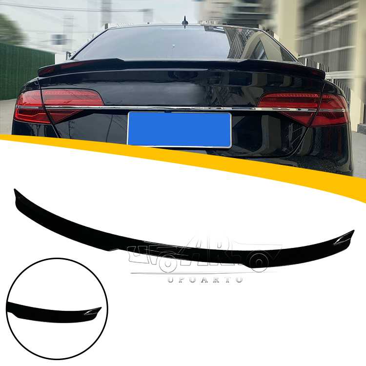 For Audi A8 D4 Rear Trunk Lip Spoiler 2010-2017