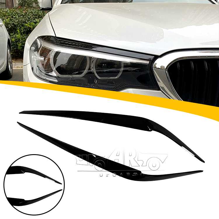 Head Lamp Light Eye Brow Lid For BMW 5 Series G30 2018-2020
