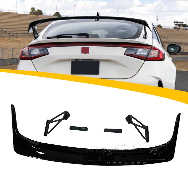 2022 Honda Hatchback Civic Type R Style Rear Spoiler With Aluminum Bracket