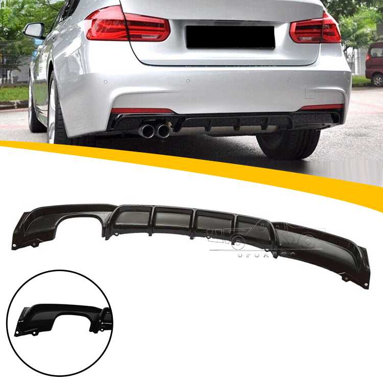 BMW 3 Series F30 Rear Bumper Lip Left Dual Exhaust Pipe