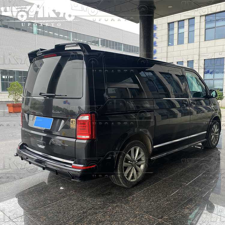 vw t6 tailgate spoiler black