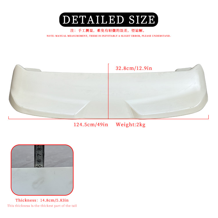 Toyota Prado FJ120 Without Groove With Stream Lamp Rear Spoiler