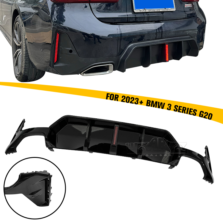 2023+ BMW 3 Series G20 With Lamp Rear Bumper Lip Diffuser