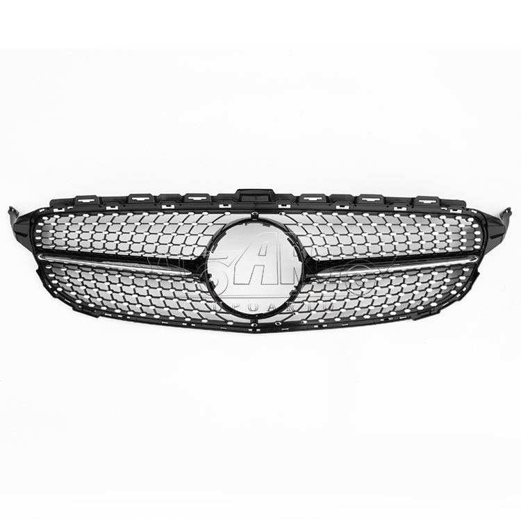 2015-2018 Mercedes Benz C Class W205 Without Camera Hole Diamond Style Front Grill