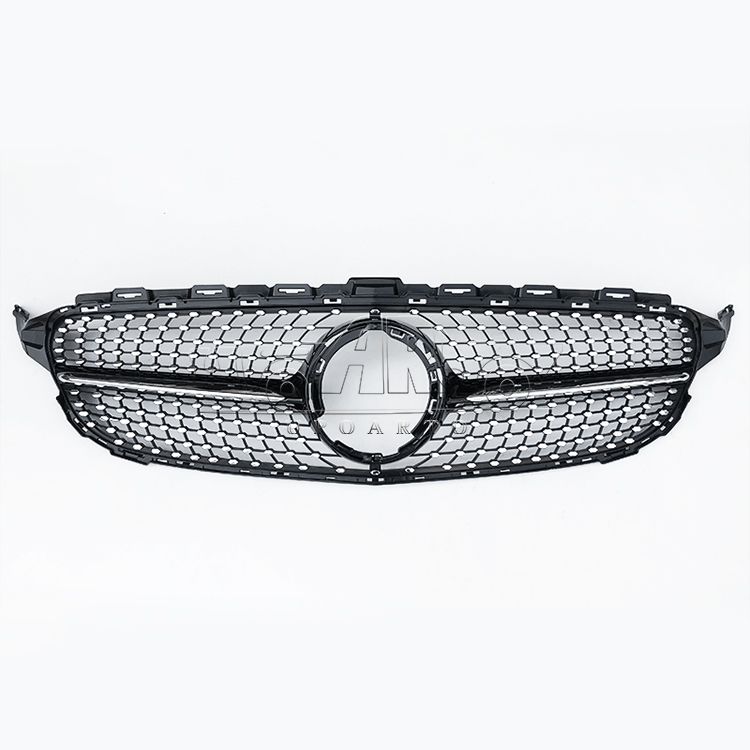 2019-2021 Mercedes Benz C Class W205 Without Camera Hole Diamond Style Front Bumper Grill