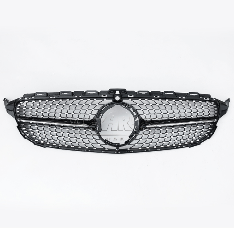 2019-2021 Mercedes Benz C Class W205 With Camera Hole Diamond Style Front Grille