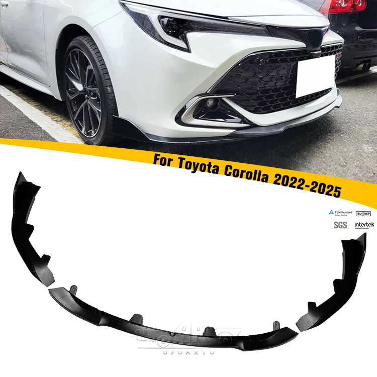 2022-2025 Toyota Corolla Auris Hatchback 3 Parts Front Lip Spoiler