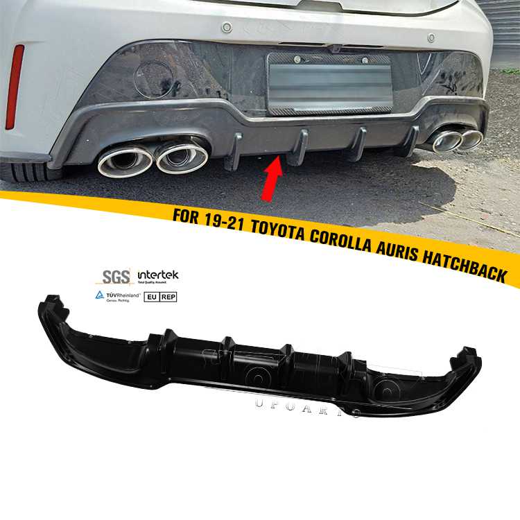 2019-2021 Toyota Corolla Auris Hatchback Rear Bumper Diffuser Lip