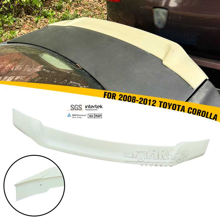 2008-2012 Toyota Corolla R Style Rear Spoiler Back Wing