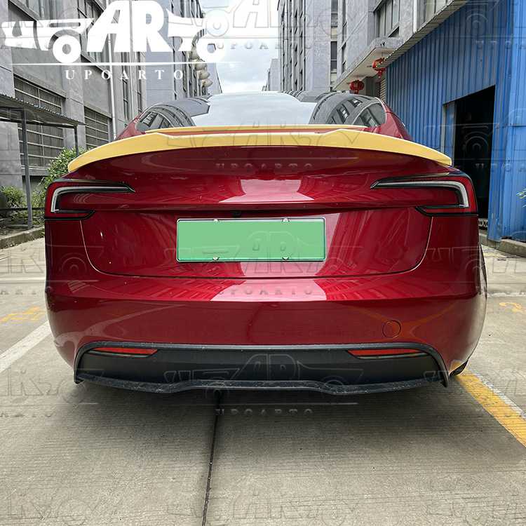 tesla model 3 rear spoiler carbon