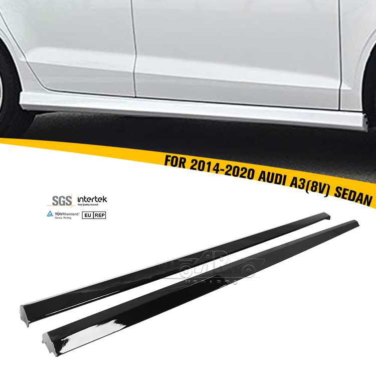 2014-2020 AUDI A3 8V Sedan Car Side Skirts Extension