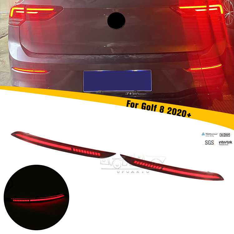 2020+ Golf MK 8 Rear Bumper Lamp Brake Reflector Light