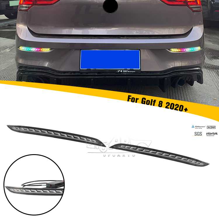 2020+ Golf 8 TSI TDI GTI GTD GTE R Rear Bumper Reflector Light Blade Style