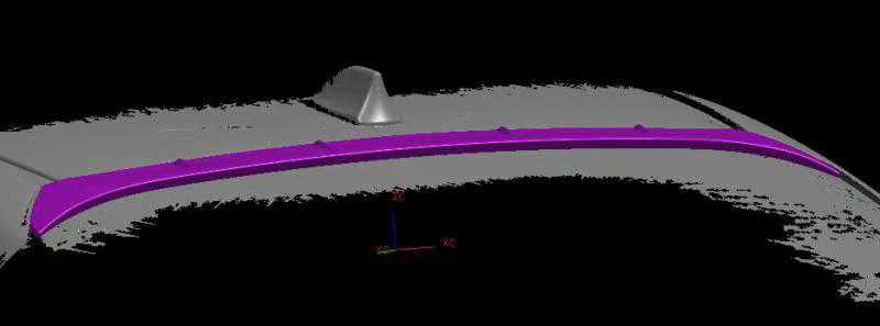 roof spoiler wing for brz