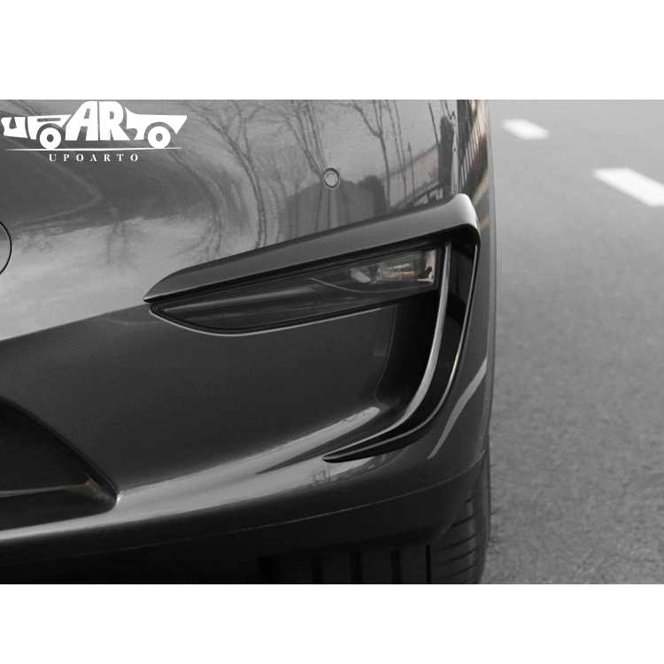 tesla model 3 fog light trim carbon fiber real