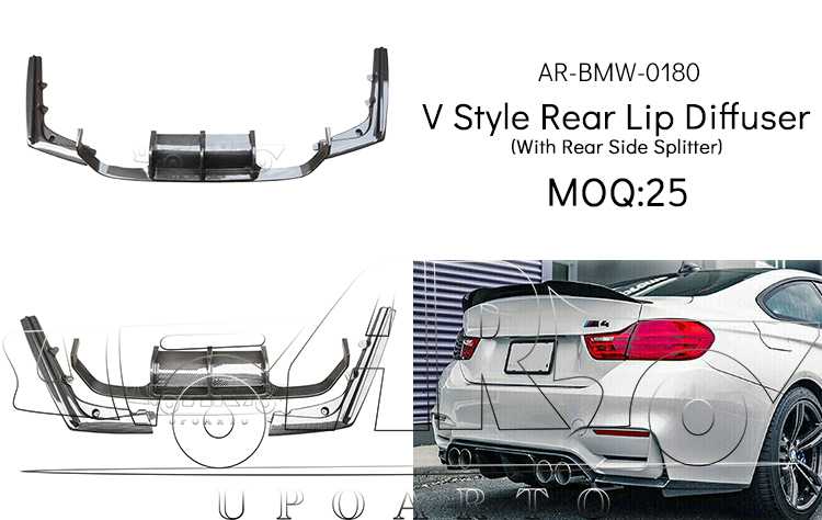bmw m4 f82 rear diffuser carbon