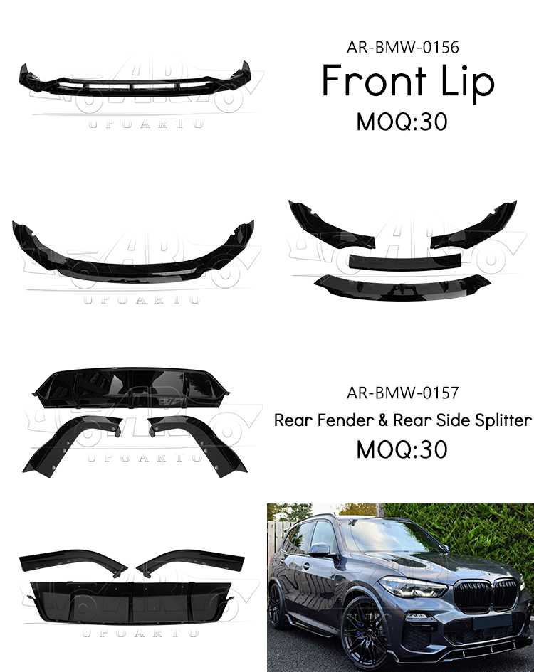 bmw x5 g05 front lip black