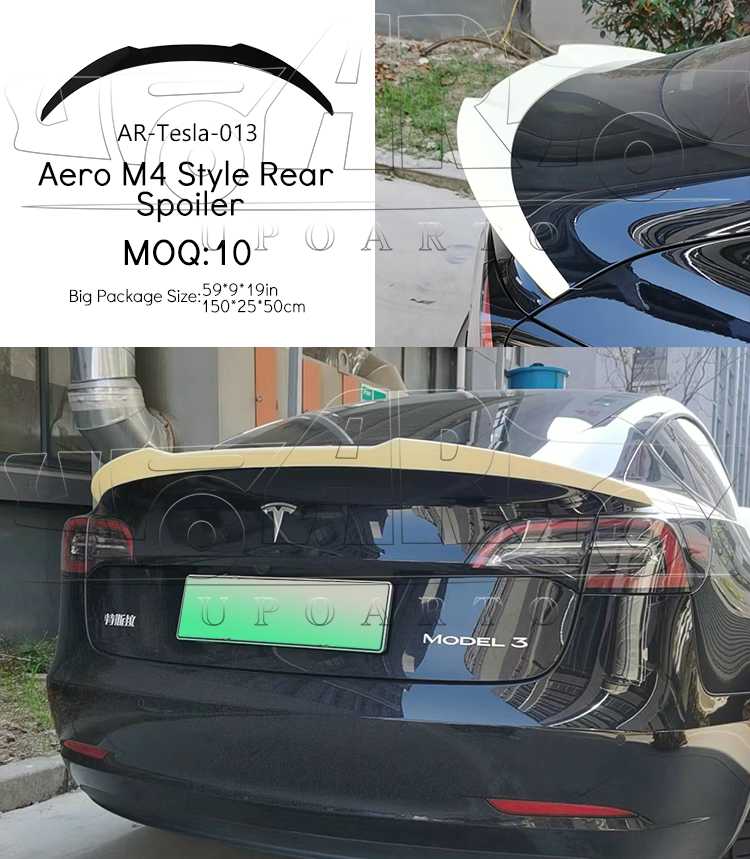 tesla model 3 black spoiler
