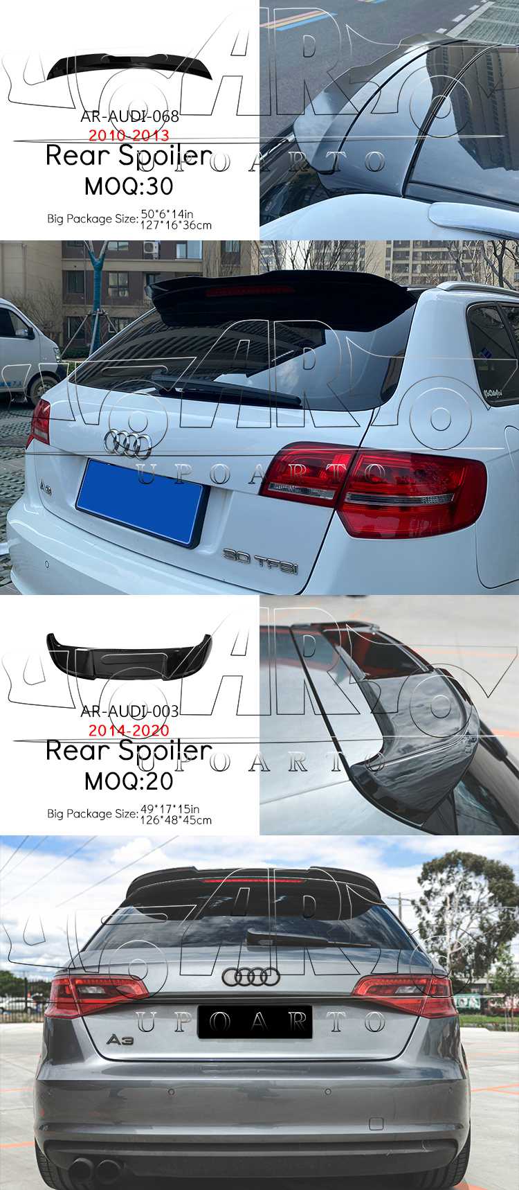 audi a3 8p spoiler extension