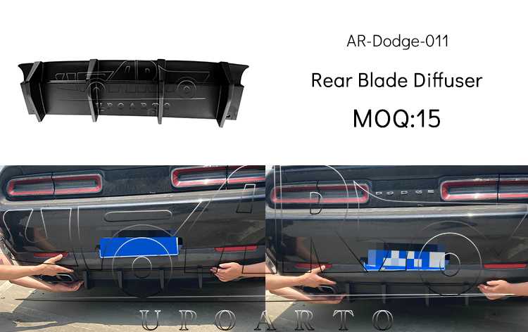 dodge challenger rear bumper diffuser