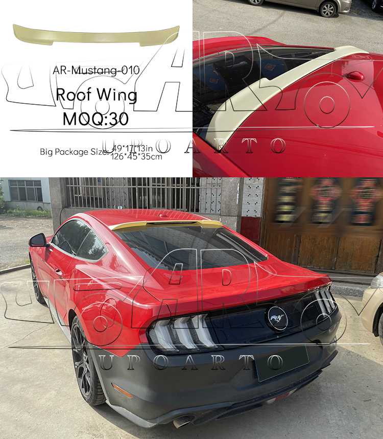 abs rear roof spoiler for mustang