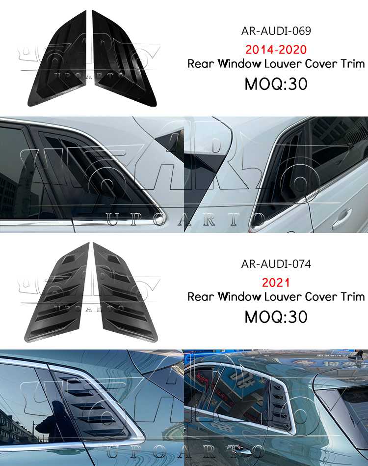 audi a3 rear window louver shutters
