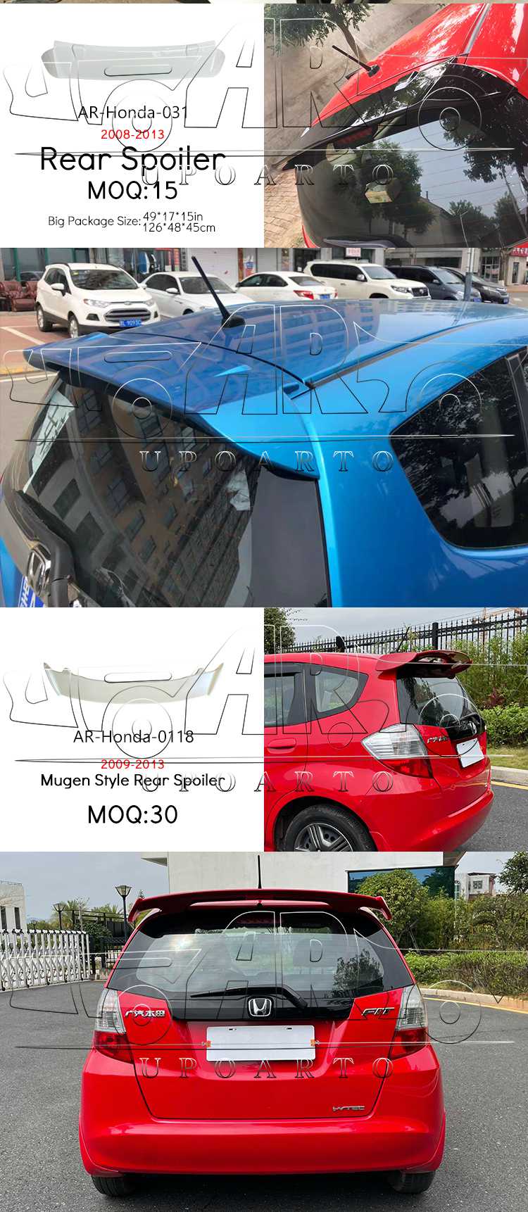 spoiler for honda fit jazz