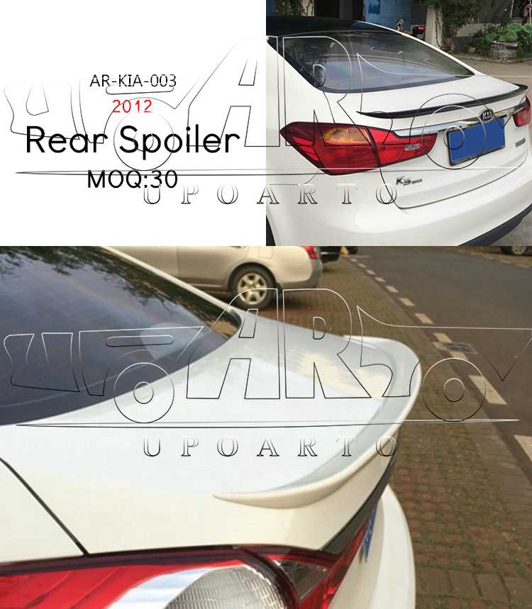 rear trunk spoiler wing for kia k3