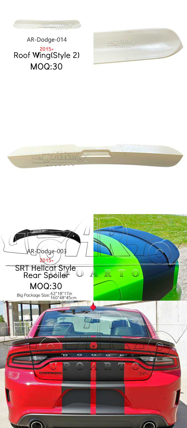 dodge charger roof spoiler