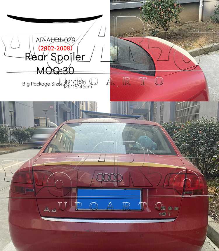 audi a4 b8 carbon fiber spoiler