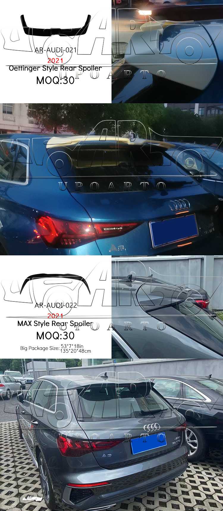 for audi a3 carbon spoiler